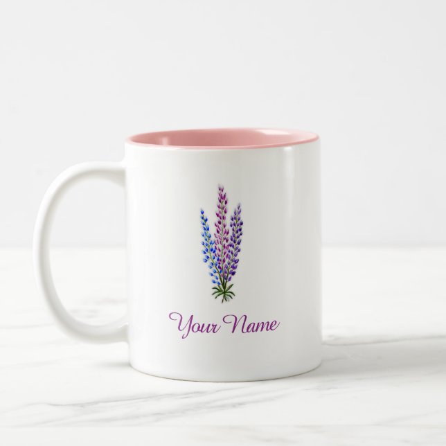 Caneca De Café Em Dois Tons Nova Scotia Lupine (Esquerda)