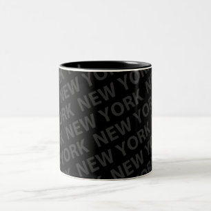 Caneca De Café Em Dois Tons Nova York - Cinza Escura Padrão