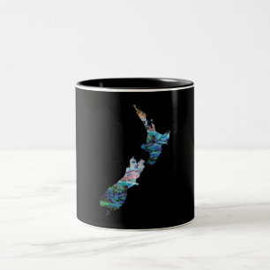 CANECA DE CAFÉ EM DOIS TONS NOVA ZEALAND MAP PAUA