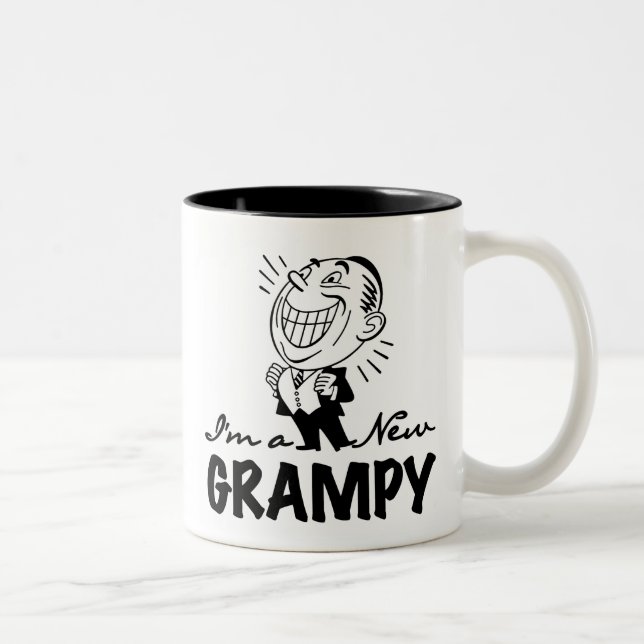 Caneca De Café Em Dois Tons Novas camisetas e presentes sorridentes (Direita)