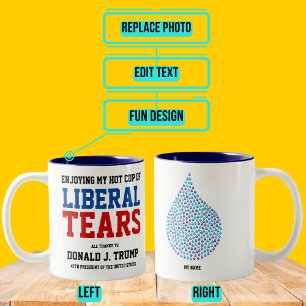 Caneca De Café Em Dois Tons Novas lágrimas Liberais