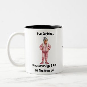 Caneca De Café Em Dois Tons Novo 30 Gift Mug Personalizável