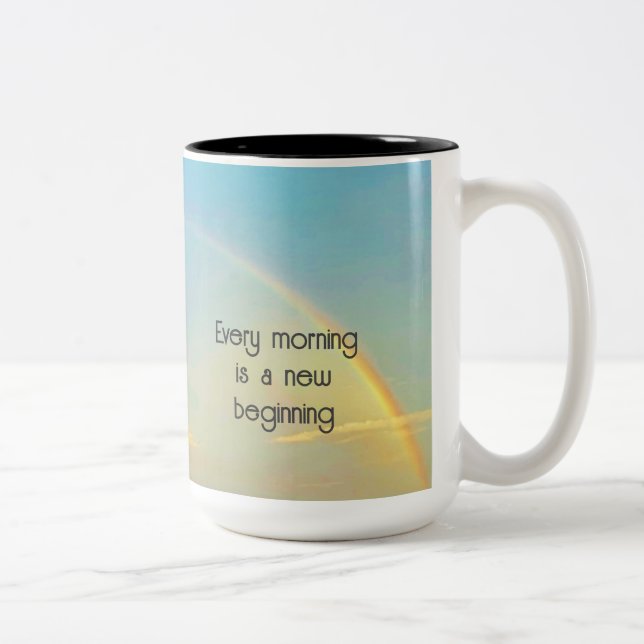 Caneca De Café Em Dois Tons Novo início (Direita)