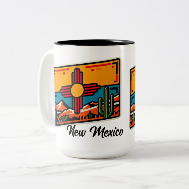 Caneca De Café Em Dois Tons Novo México (Frente Esquerda)
