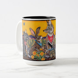 Caneca De Café Em Dois Tons Novo México Sudoeste da Vida Selvagem Colorida Mug