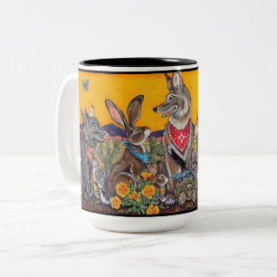 Caneca De Café Em Dois Tons Novo México Sudoeste da Vida Selvagem Colorida Mug