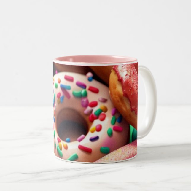 Caneca De Café Em Dois Tons Noz Doce: (Frente Esquerda)