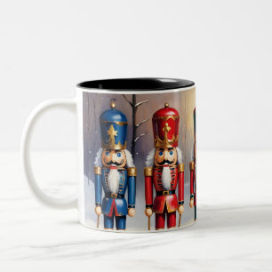 Caneca De Café Em Dois Tons Nozes de natal coloridas