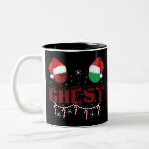 Caneca De Café Em Dois Tons Nozes de Natal Correspondência de Natal Casais