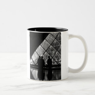 Caneca De Café Em Dois Tons Nuit do á de Le Louvre, Paris