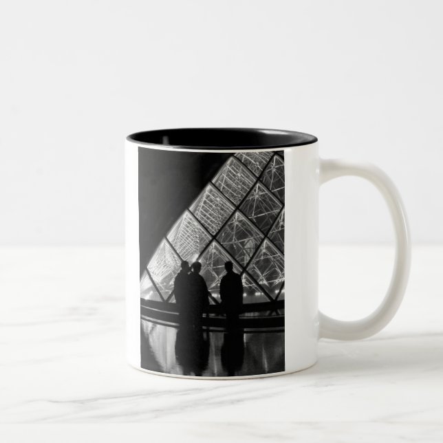Caneca De Café Em Dois Tons Nuit do á de Le Louvre, Paris (Direita)