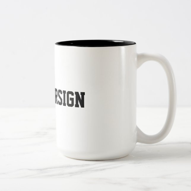 Caneca De Café Em Dois Tons #NUMBERSIGN Reclamando O # Mug (Direita)