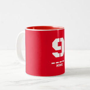 Caneca De Café Em Dois Tons Número Telefônico 9-9 da OTAN e Código Morse
