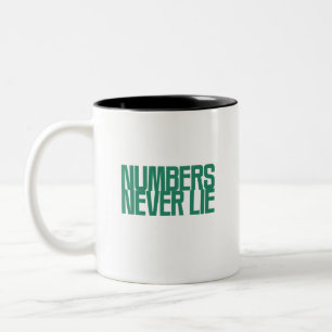 Caneca De Café Em Dois Tons Números Nunca Mentem Buscador da Verdade em Dado