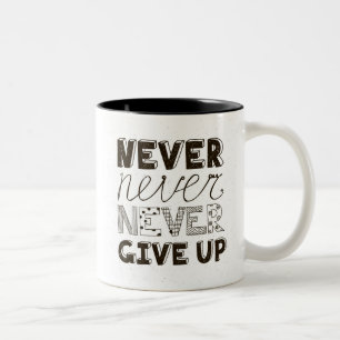 Caneca De Café Em Dois Tons Nunca dê acima