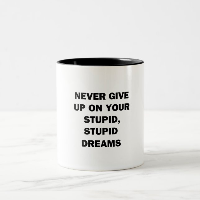 Caneca De Café Em Dois Tons Nunca Desistir (Centro)