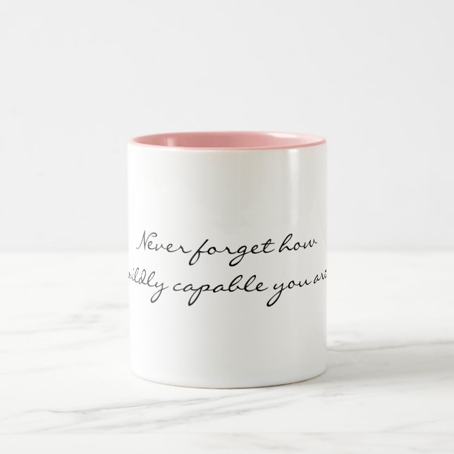 Caneca De Café Em Dois Tons Nunca esqueça como descontroladamente capaz você (Centro)