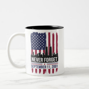 Caneca De Café Em Dois Tons Nunca Esqueça o Dia 11 de Setembro de 2001 Memoria