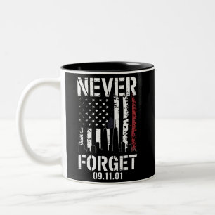 Caneca De Café Em Dois Tons Nunca Esqueça o Dia da Memória 11 de Setembro de 2