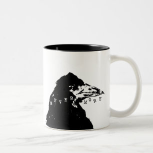 Caneca De Café Em Dois Tons Nunca mais Raven de Edgar Allan Poe