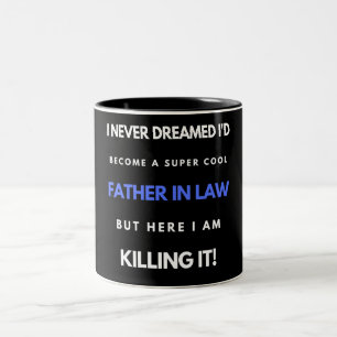 Caneca De Café Em Dois Tons Nunca Sonhei que me tornaria um pai super Legal.