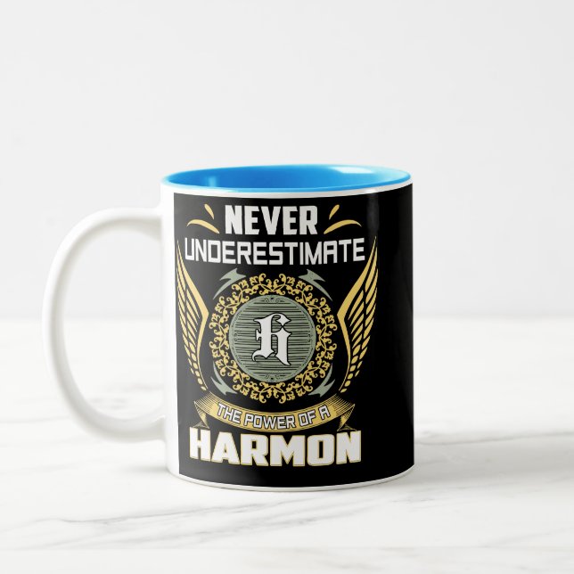 Caneca De Café Em Dois Tons Nunca Subestime O Poder De Um Harmon (Esquerda)
