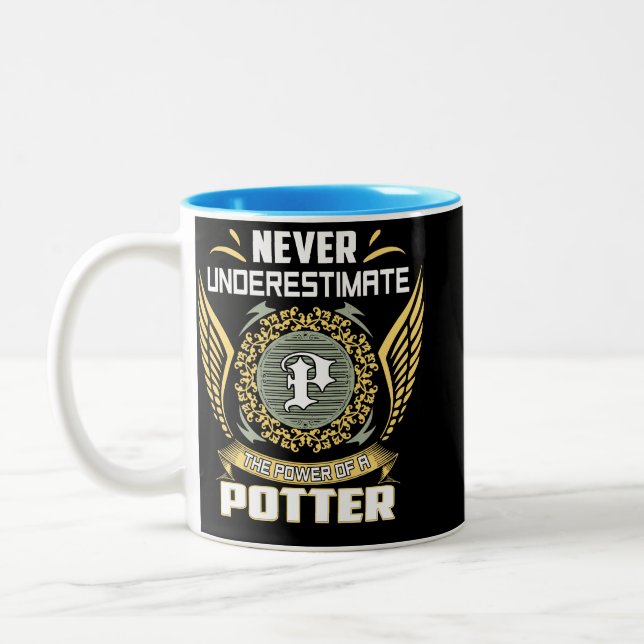 Caneca De Café Em Dois Tons Nunca Subestime O Poder De Um Oleiro (Esquerda)