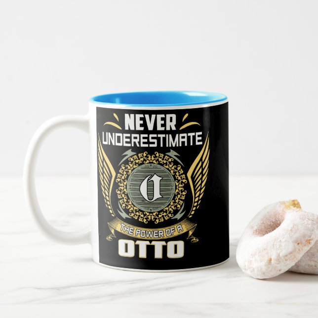 Caneca De Café Em Dois Tons Nunca Subestime O Poder De Um Otto (Com Donut)