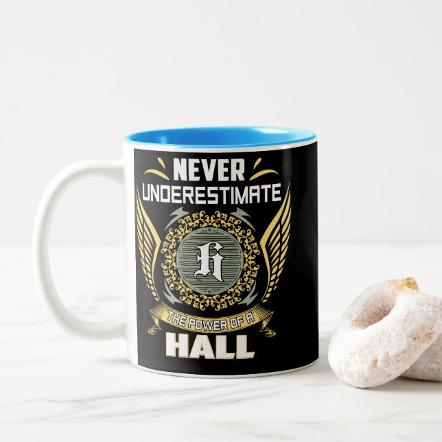 Caneca De Café Em Dois Tons Nunca Subestime O Poder De Um Salão (Com Donut)