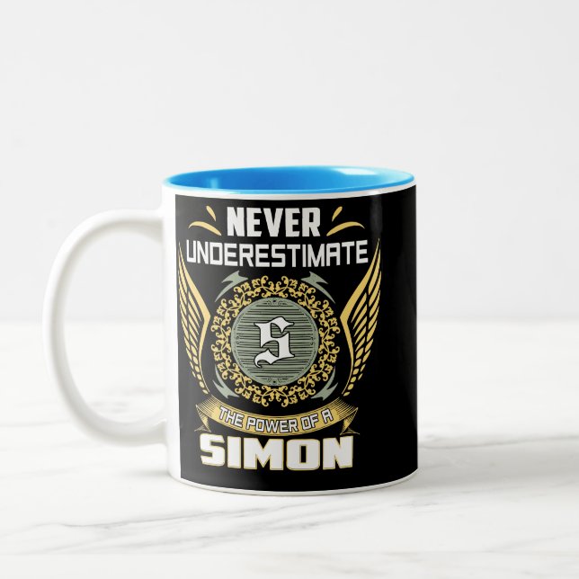 Caneca De Café Em Dois Tons Nunca Subestime O Poder De Um Simon (Esquerda)