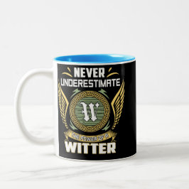 Caneca De Café Em Dois Tons Nunca Subestime O Poder De Um Witter