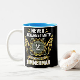 Caneca De Café Em Dois Tons Nunca Subestime O Poder De Um Zimmerman