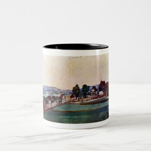 Caneca De Café Em Dois Tons Nuremberg, subúrbio com uma igreja (Centro)