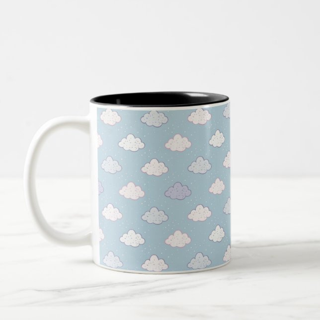 Caneca De Café Em Dois Tons Nuvem Caprichosa Estrela Sonhadora Celestial (Esquerda)