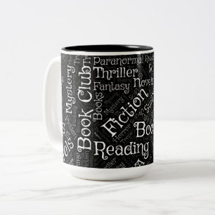 Caneca De Café Em Dois Tons Nuvem de Palavras do Book Amplia