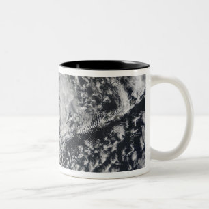 Caneca De Café Em Dois Tons Nuvens de ondas em forma de navio 2