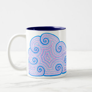 Caneca De Café Em Dois Tons Nuvens doidas - Caneta de lápis com padrão