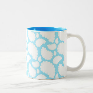 Caneca De Café Em Dois Tons Nuvens dos carneiros