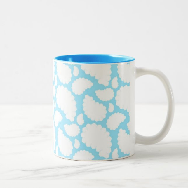 Caneca De Café Em Dois Tons Nuvens dos carneiros (Direita)