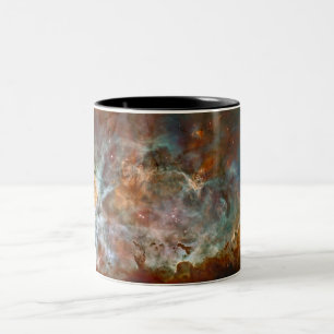 Caneca De Café Em Dois Tons Nuvens Escuras do Espaço Hubble da Nebulosa de Car