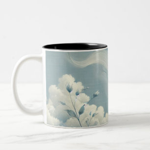 Caneca De Café Em Dois Tons Nuvens etéreas