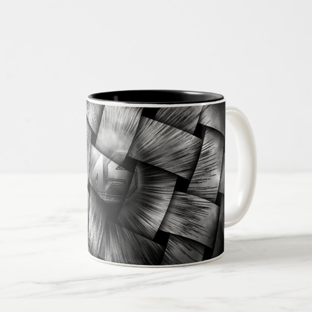 Caneca De Café Em Dois Tons Nuvens etéreas A-Síncronas (Frente Esquerda)