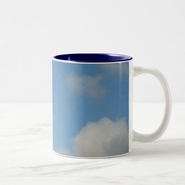 Caneca De Café Em Dois Tons Nuvens no céu (Direita)