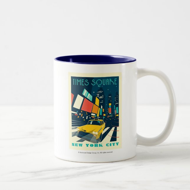 Caneca De Café Em Dois Tons NYC - Times Square (Direita)