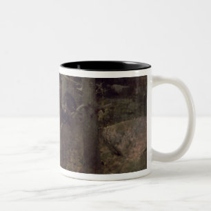 Caneca De Café Em Dois Tons O acoplamento dos galos silvestres, 1888