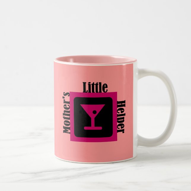 Caneca De Café Em Dois Tons O ajudante pequeno da mãe (Direita)