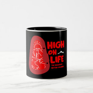 Caneca De Café Em Dois Tons O alpinismo do Bugaboos no Canadá
