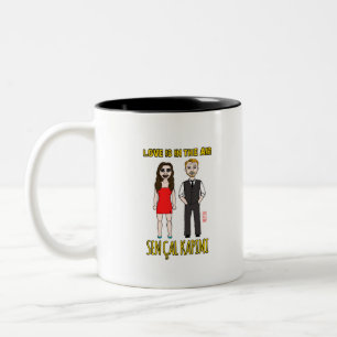 Caneca De Café Em Dois Tons O amor de Eda y Serkan está no ar