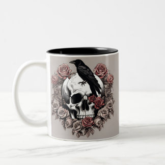Caneca De Café Em Dois Tons O Amor de Raven, Reverendo Gótico