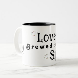 Caneca De Café Em Dois Tons O amor é feito em cada gole
